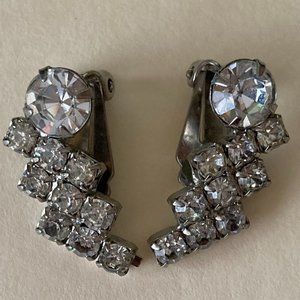 Clip-on Rhinestone Earrings